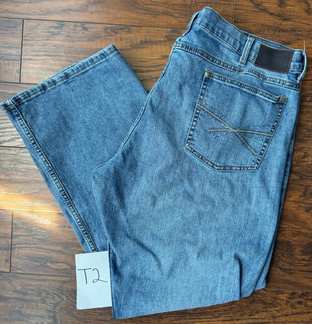 Wrangler 20X Men's Blue Denim Jeans Size 38W x 32L Straight Leg Style 42